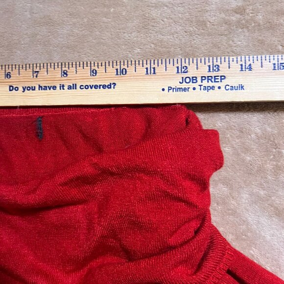 Connection Apparel Women‎ Medium Red Knit Form Fit Stretch Crowl Neck Dress (W) - Picture 5 of 7